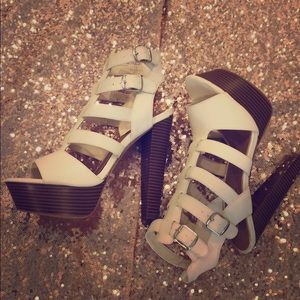 Steve Madden white heels